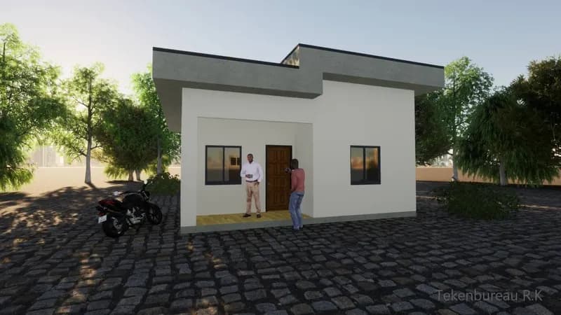 Vooraanzicht Moderne Bungalow Type A