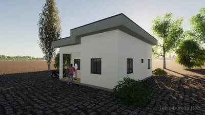 Achteraanzicht Moderne Bungalow Type A