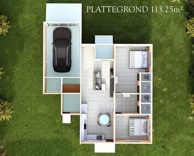 Plattegrond Compacte Gezinswoning